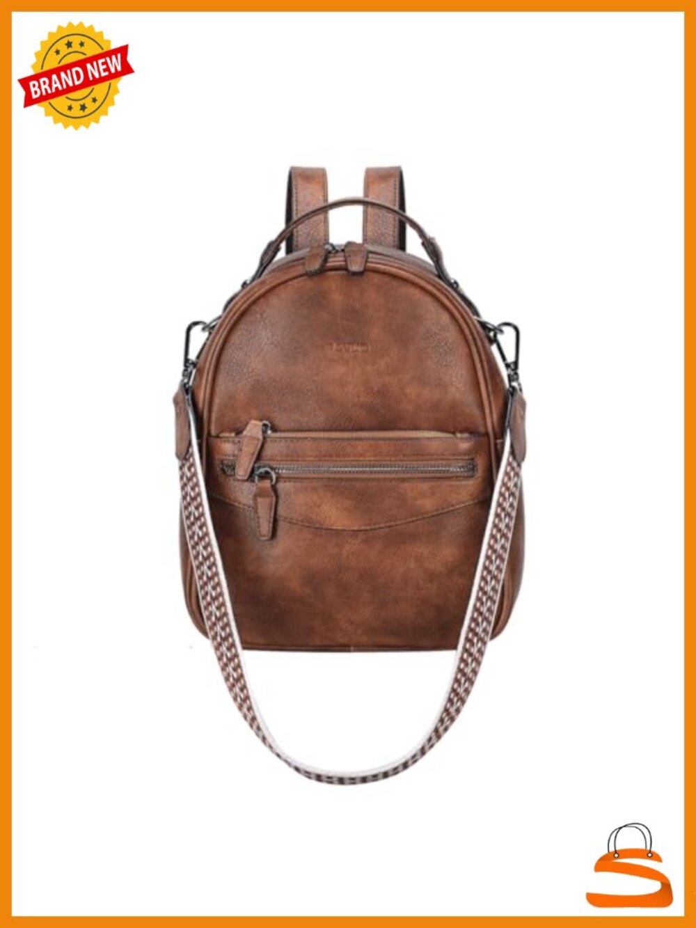 Convertible Mini Backpack Purse, Faux Leather Handbag, 3 Ways to Carry Daypack